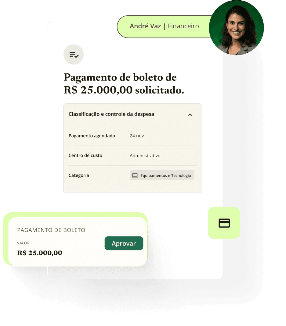 Visualização de pagamento de boletos